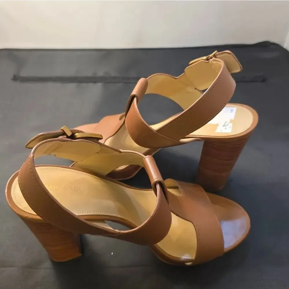 MICHAEL MICHAEL KORS BECKER LEATHER PLATFORM SANDAL